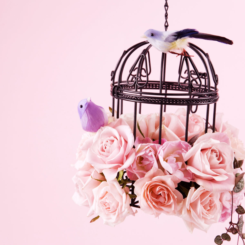 Птицы и цветы на 8 марта