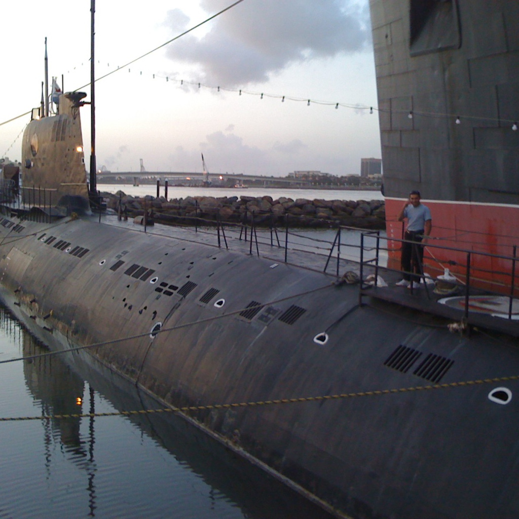 The submarine in the dock