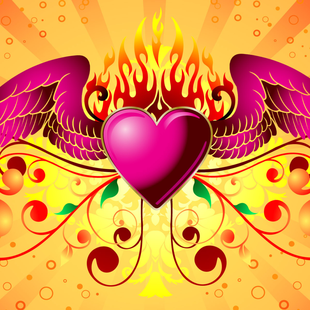 Сердечко с крыльями