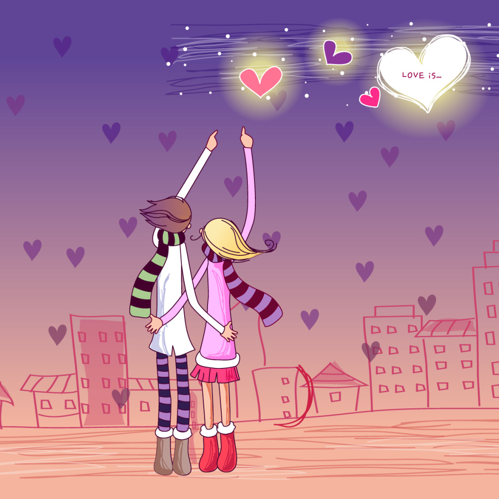 Влюбленная парочка в День Святого Валентина