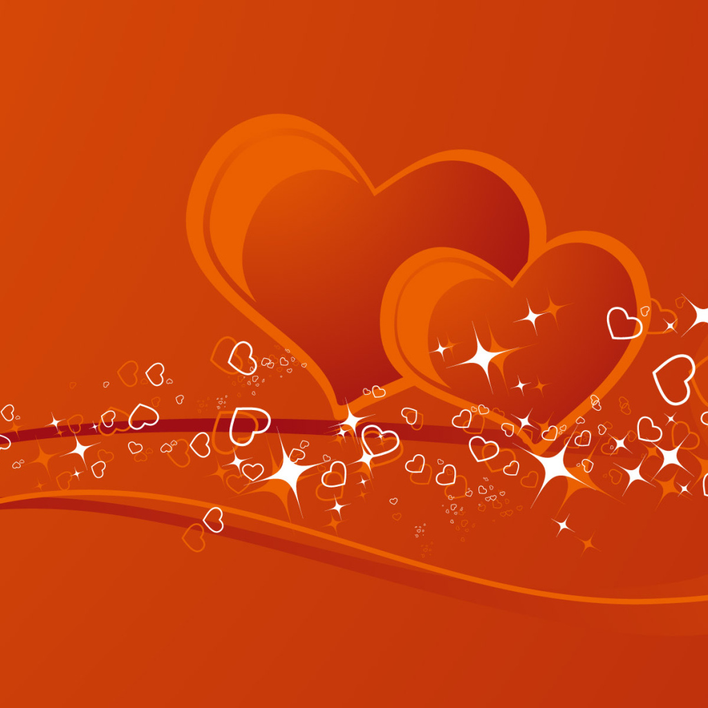 Оранжевые сердца