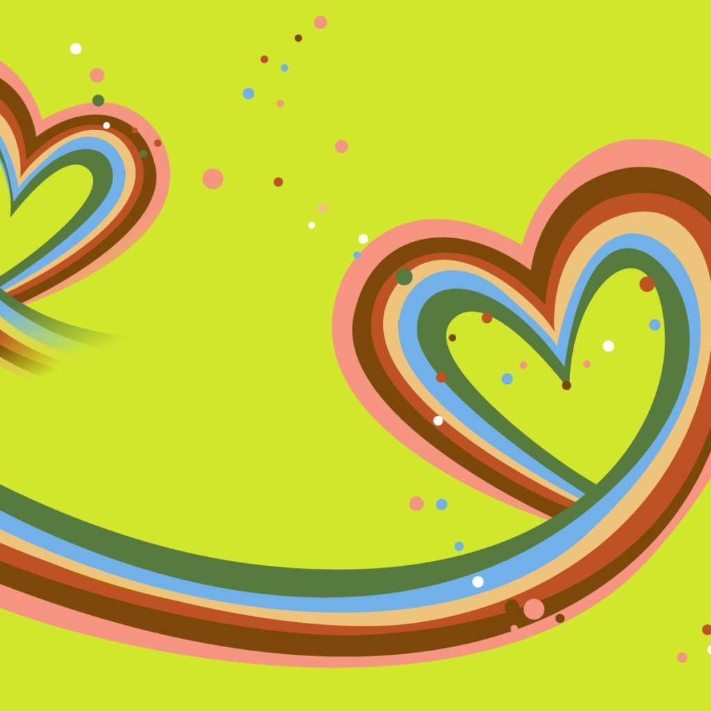 Радужные сердца