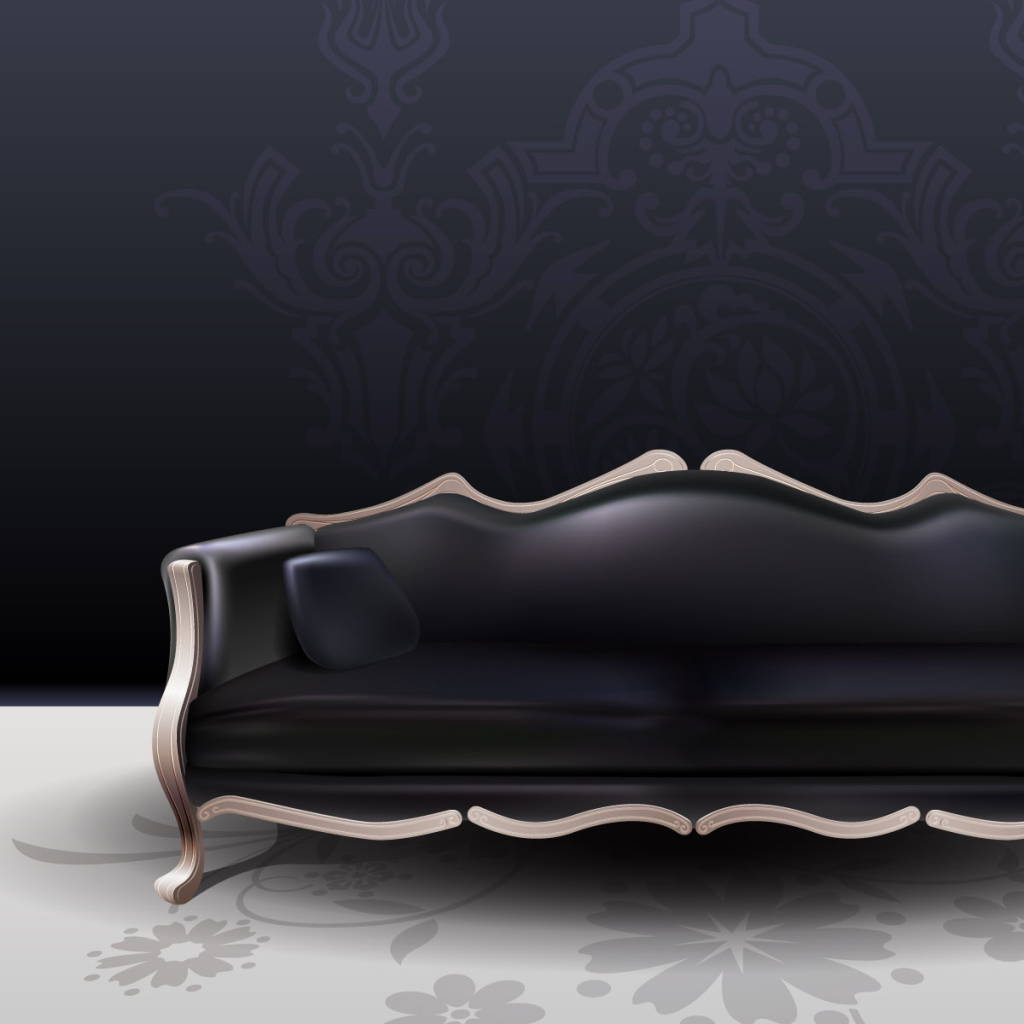 Черная софа