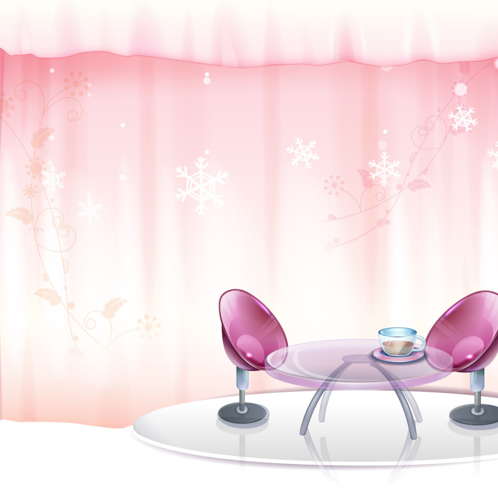 Розовая занавеска