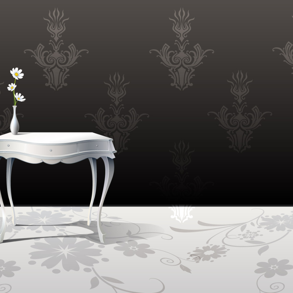 Белый столик