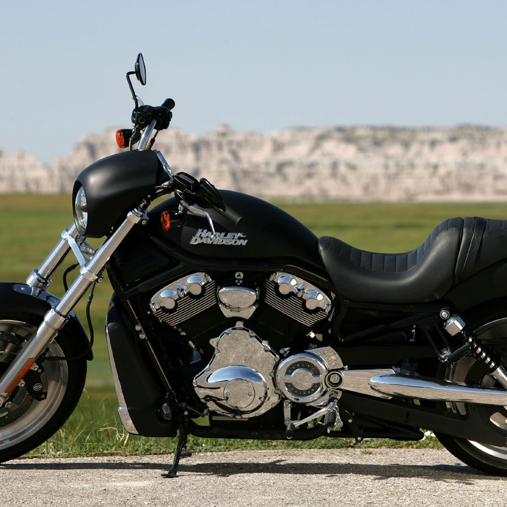 Harley Davidson черный мотоцикл