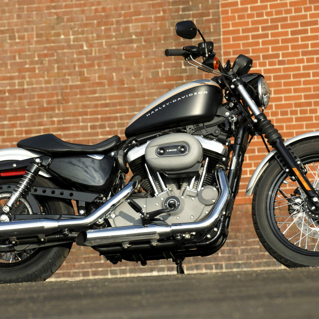 Harley Davidson летящий по ветру