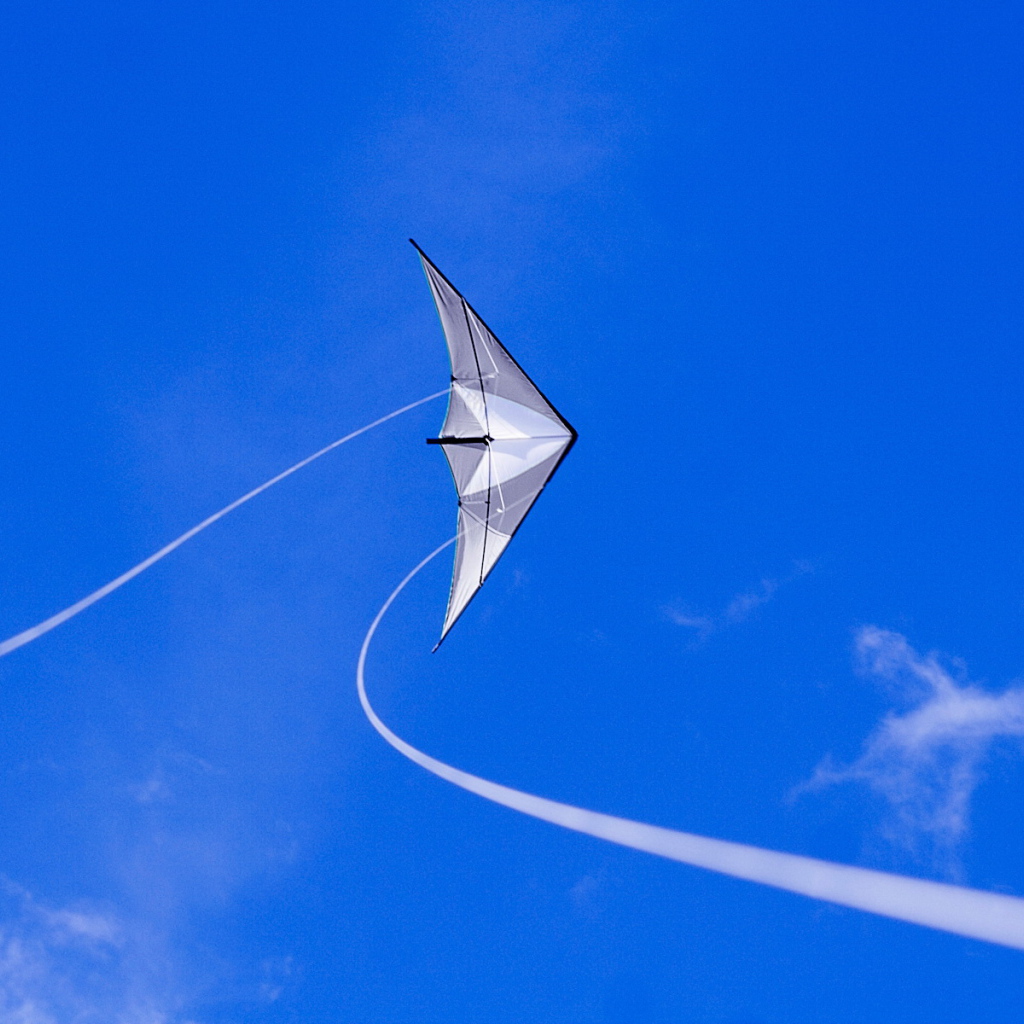 Летающий змей на чистом небе