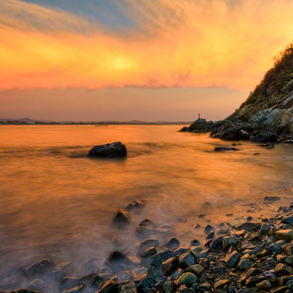 Туманная пелена в бухте Sanpatricio