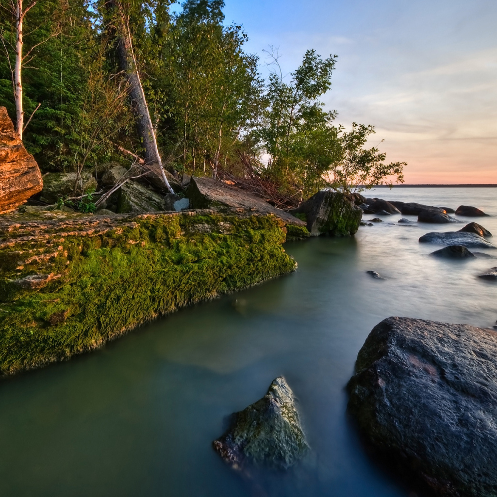 Закат на Hecla Island