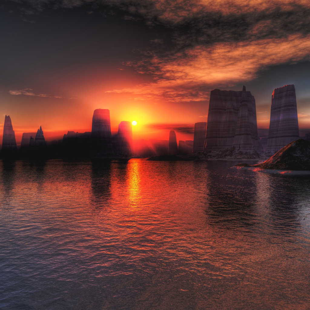 Закат в каньоне