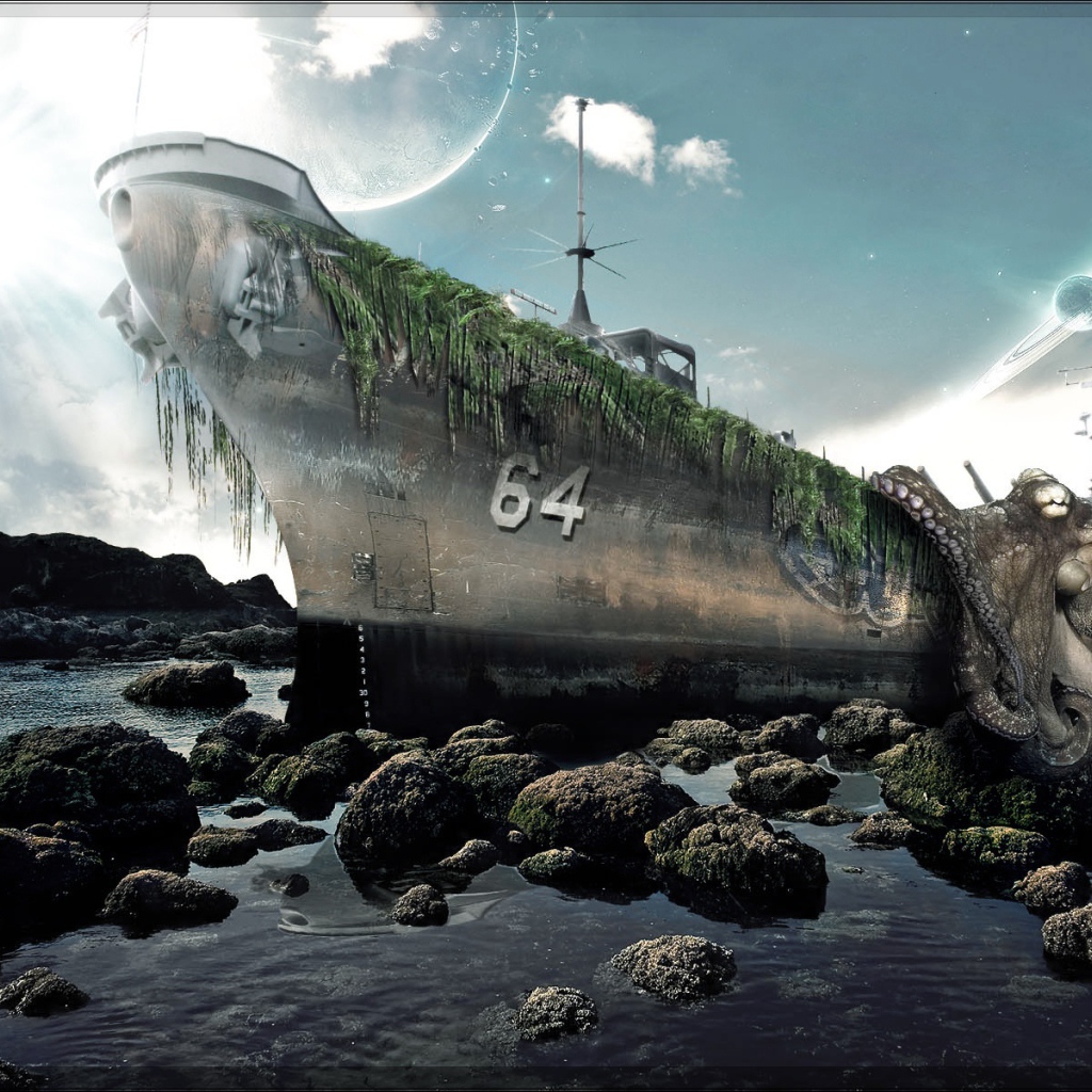 Жертва гигантского осьминога