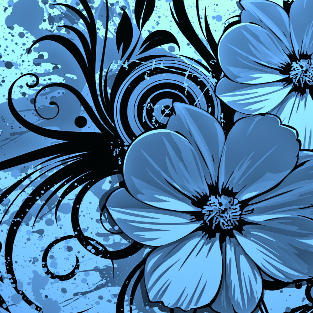 Синие цветы