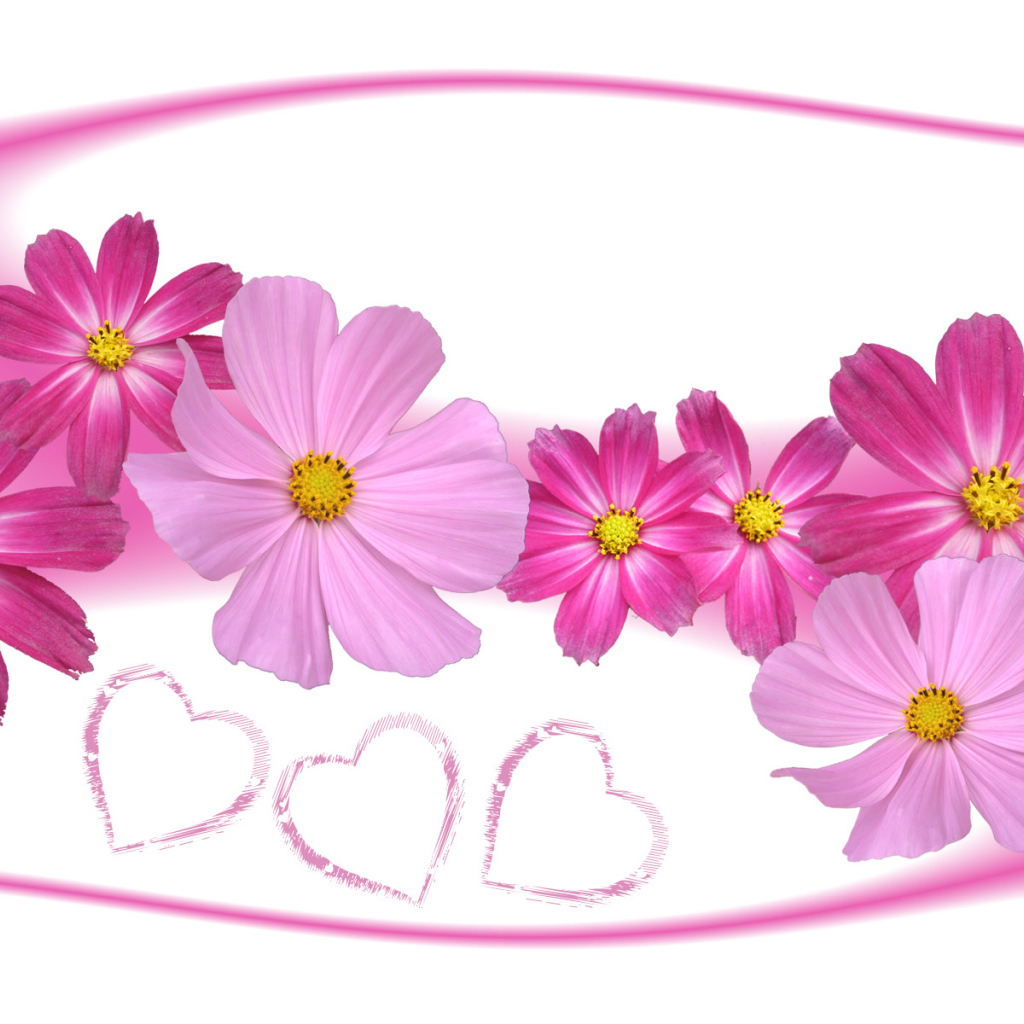 Цветы и сердца