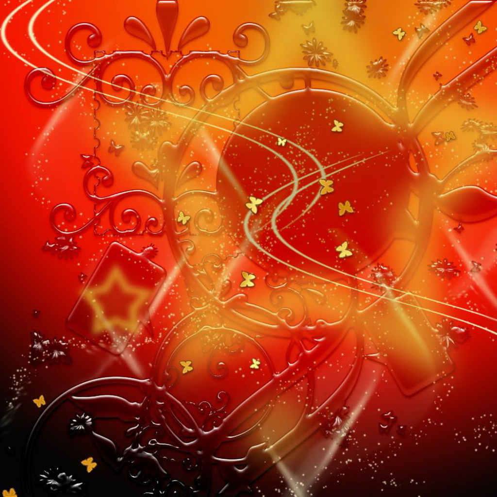 Узоры в красном цвете