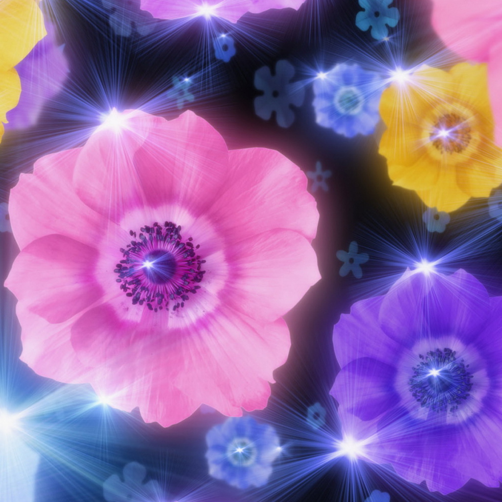 Сверкающие цветки