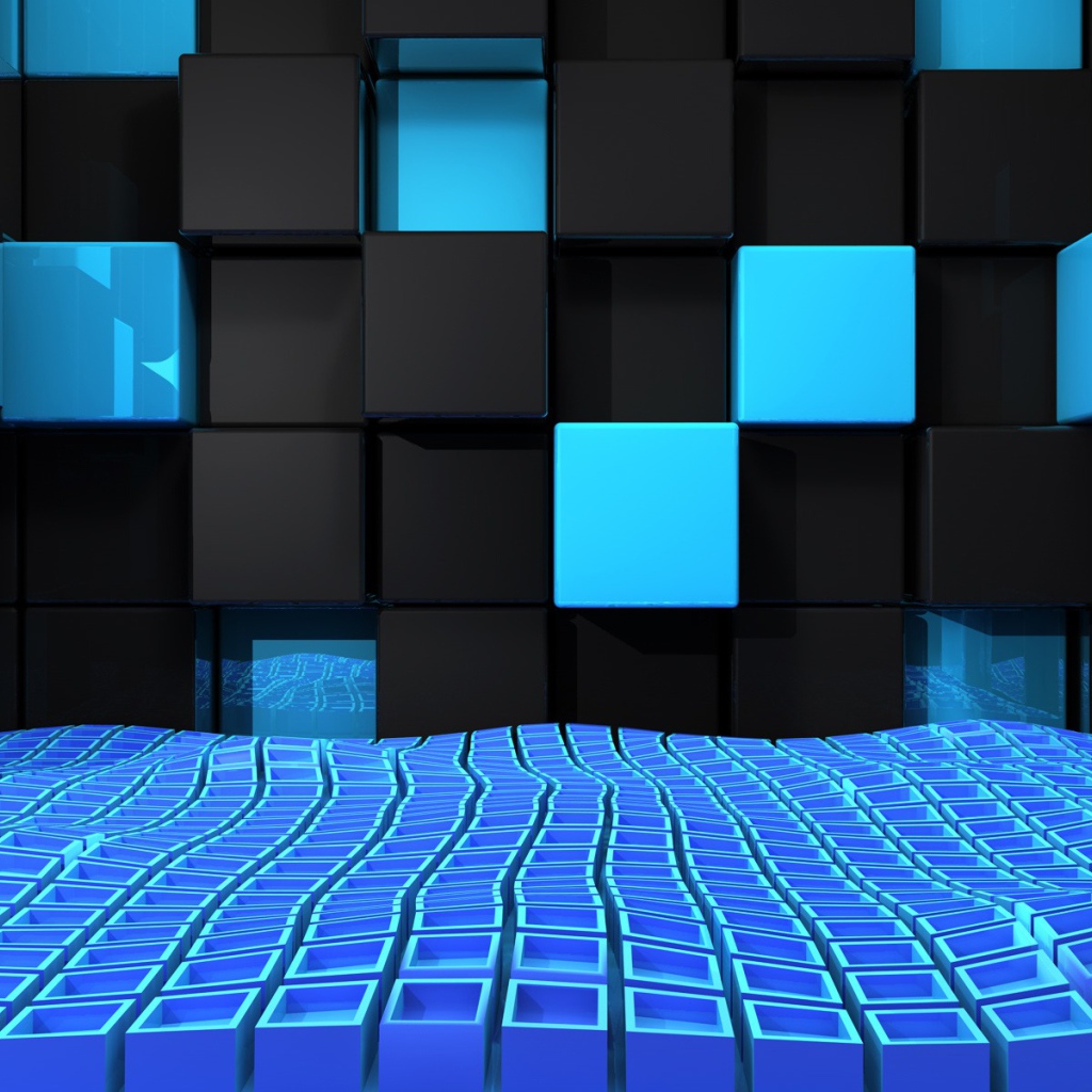 Черные и голубые кубы