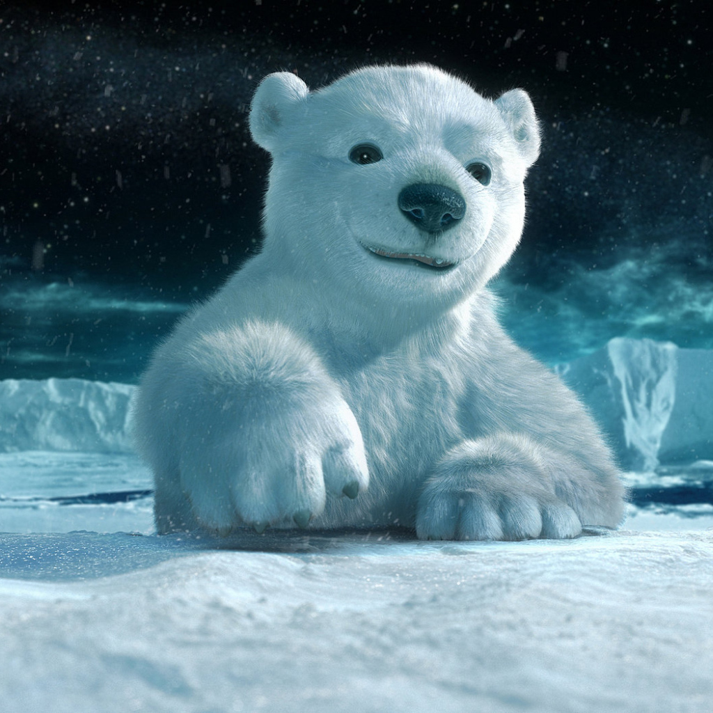 Белый медвежонок