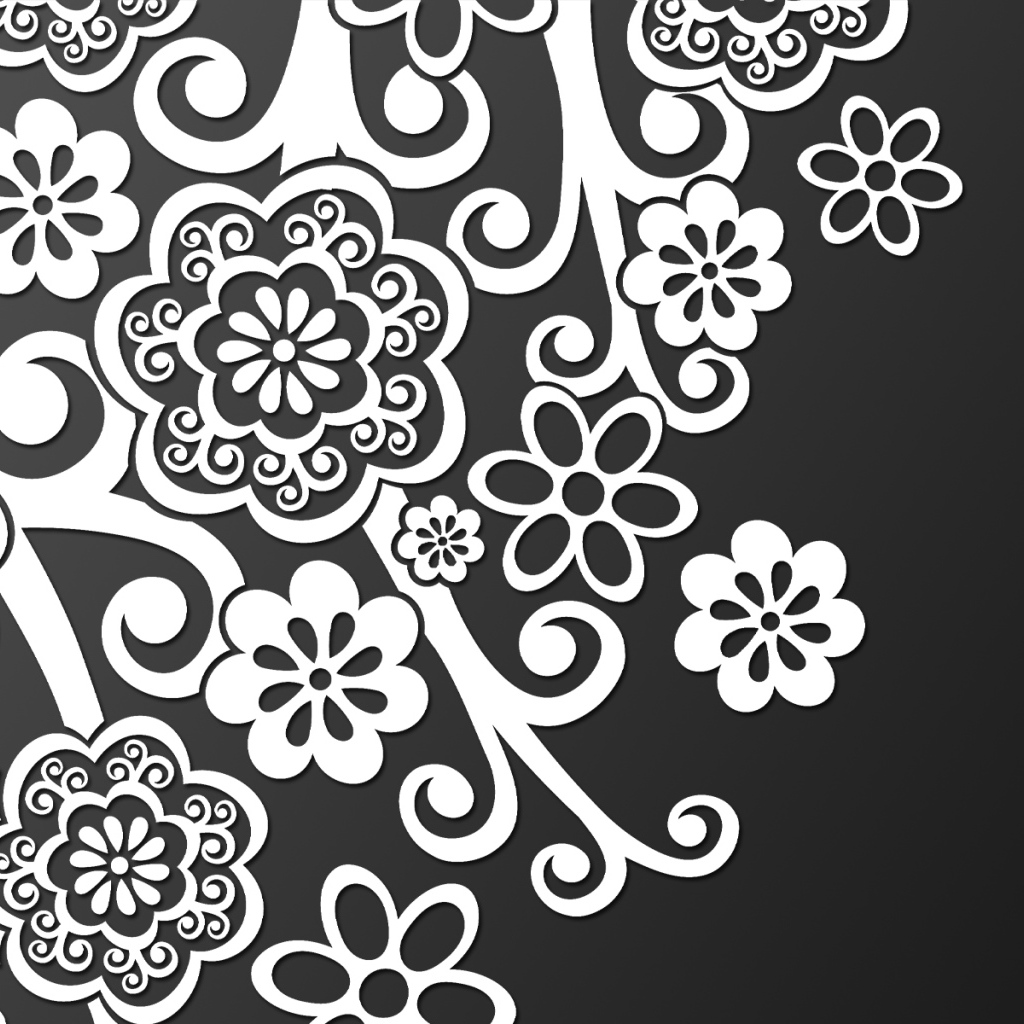 Белый узор на черном