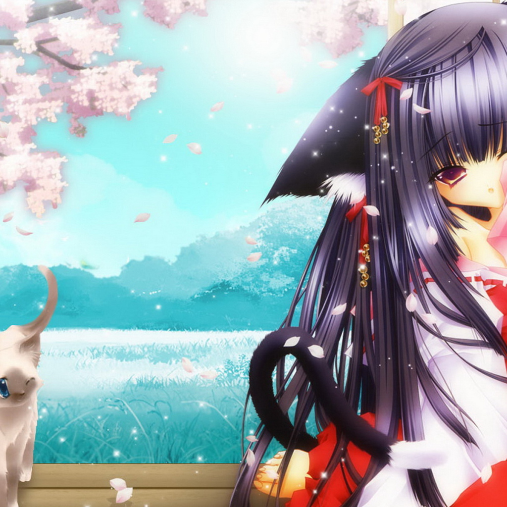 Девочка и кошка