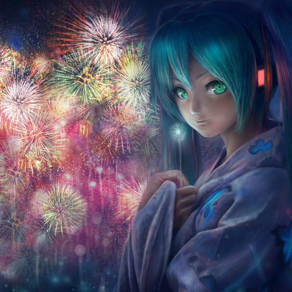 Девочка и фейерверк