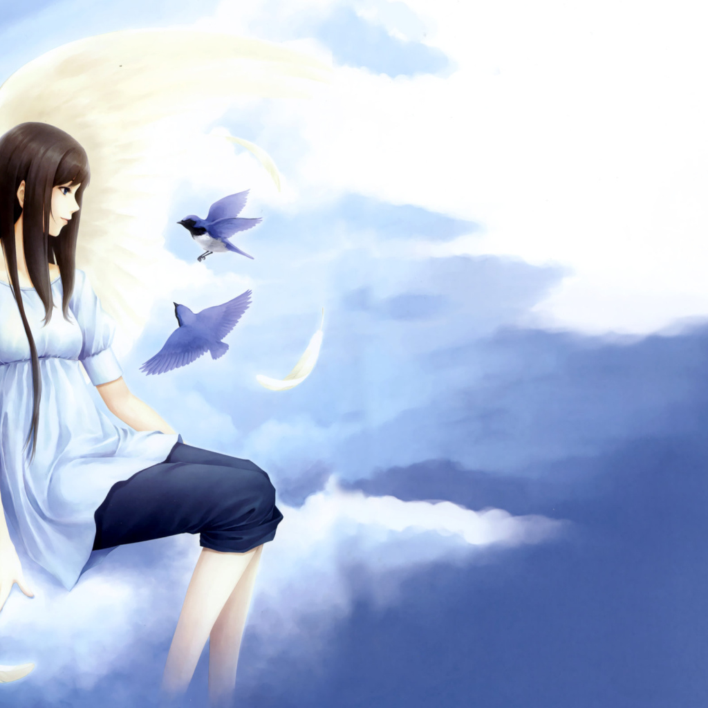 Девушка с птичками