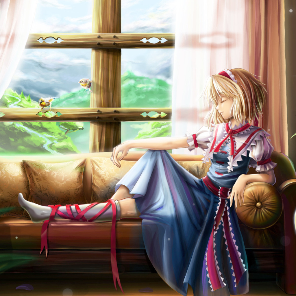 Отдыхая на диванчике