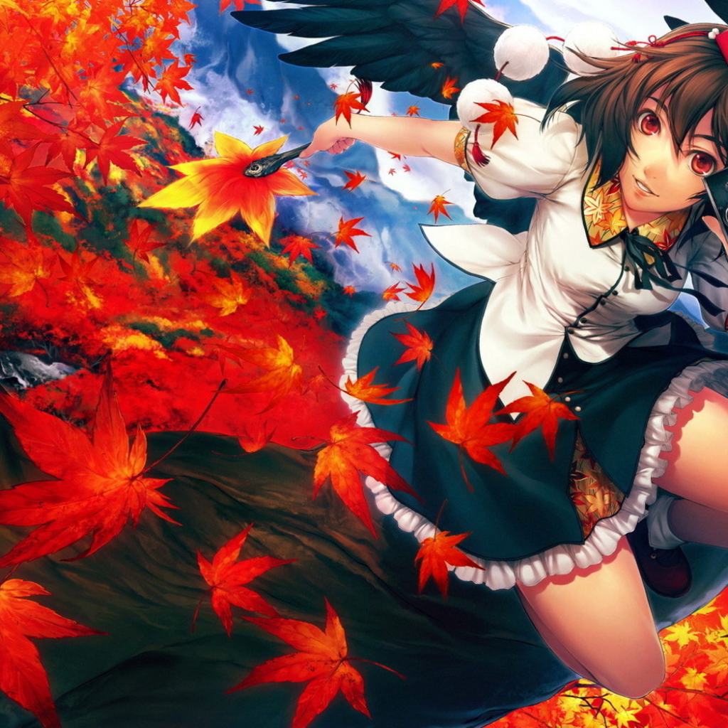 С камерой и черными крыльями