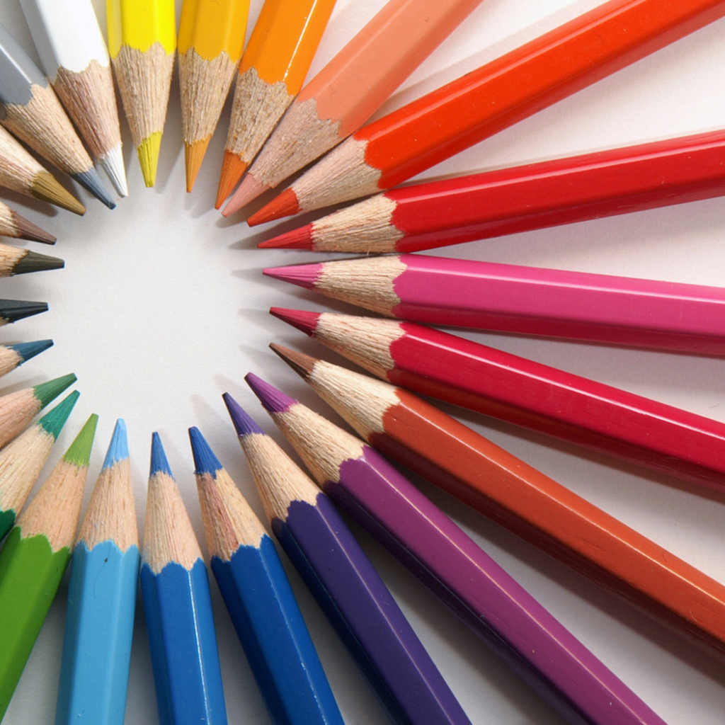 Multi-coloured pencils
