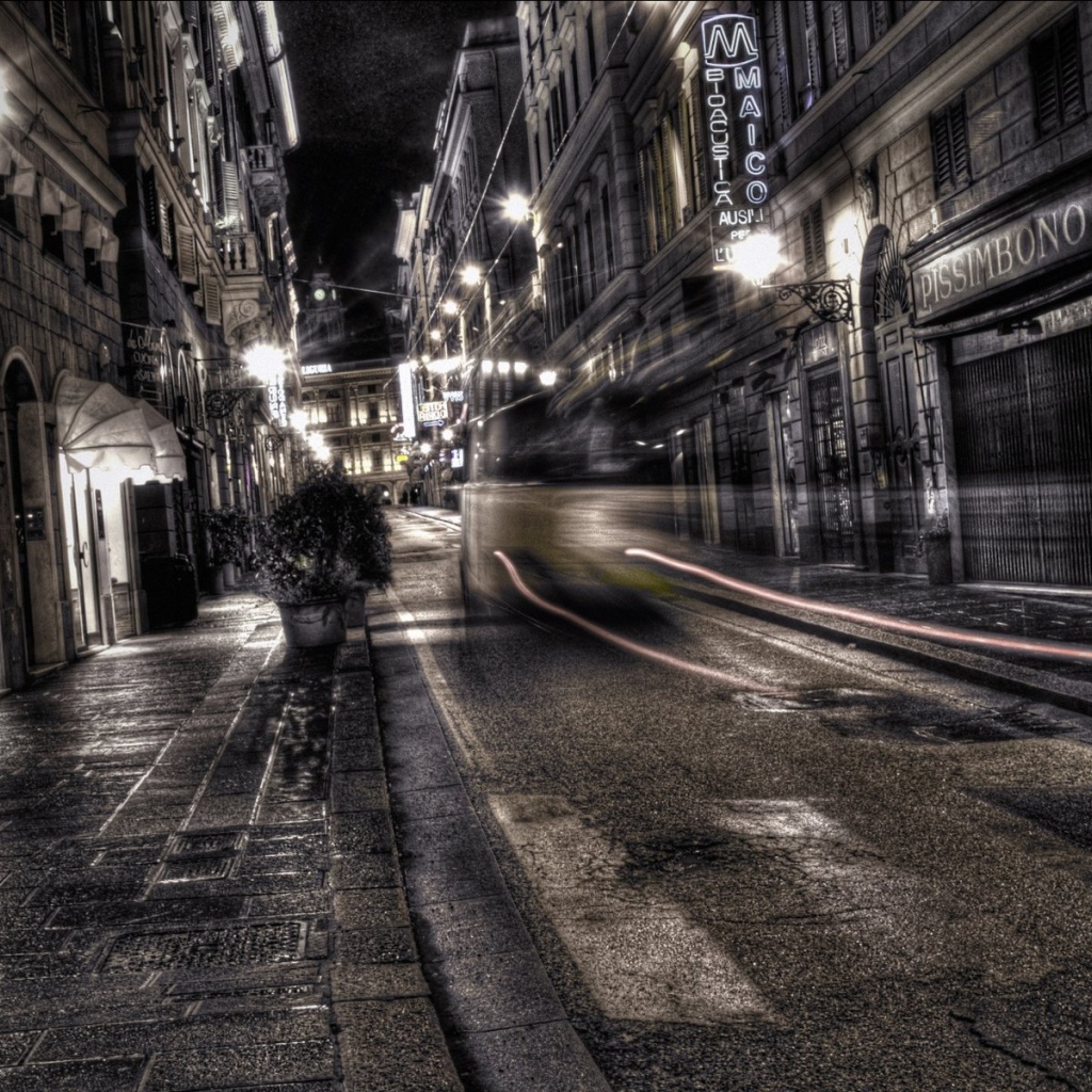 Улица, ночь, фонари
