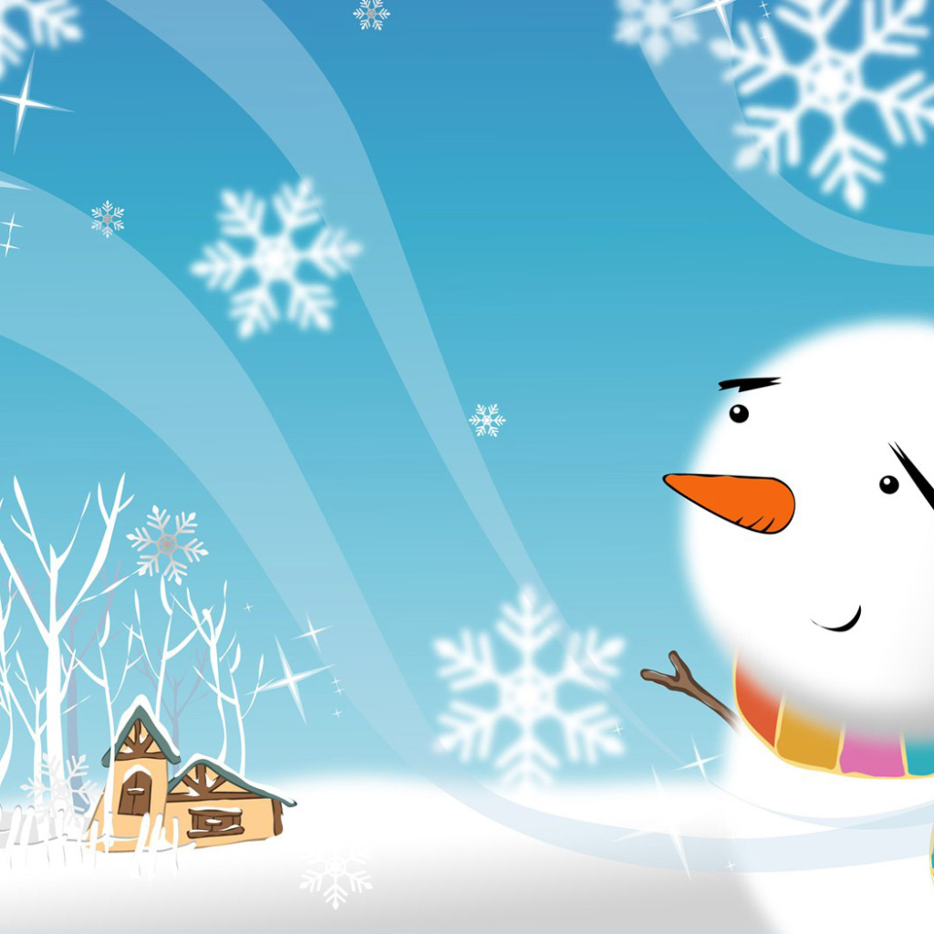 Снеговик на позитиве