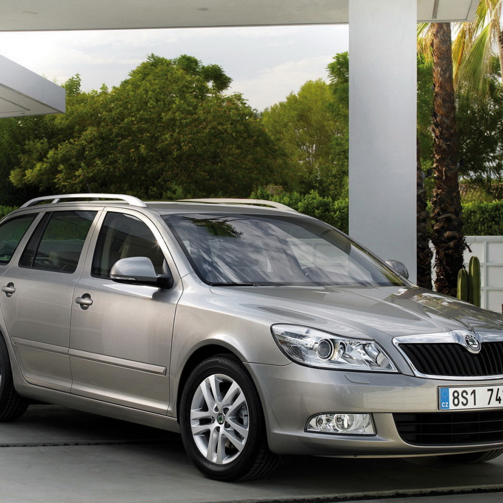 Skoda Octavia уезжая из дома