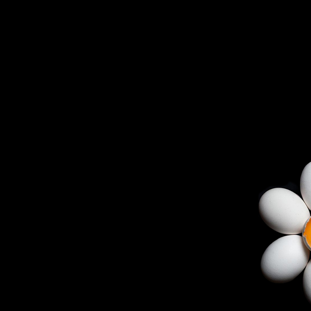 Ромашка из куриных яиц