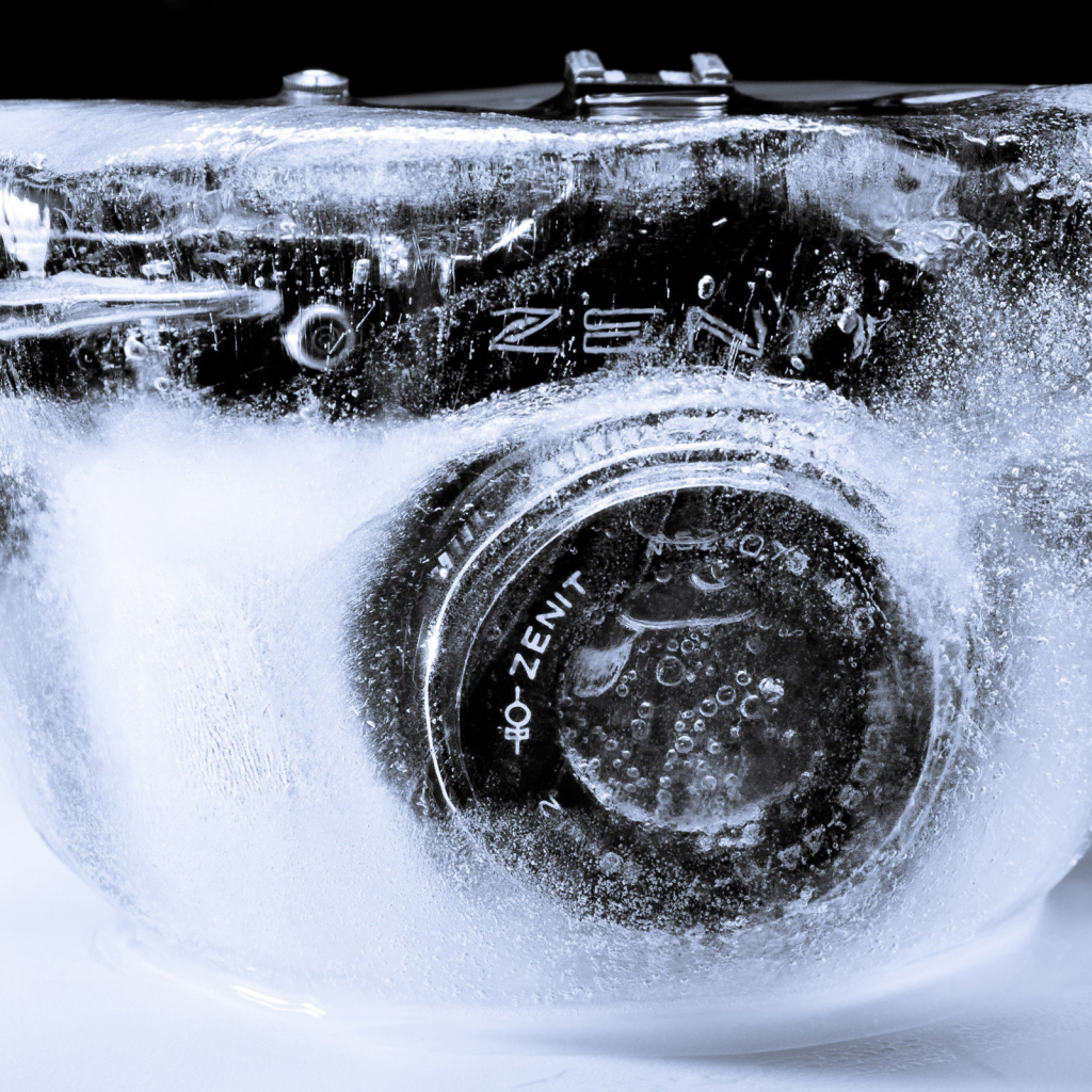 Замороженный фотоаппарат