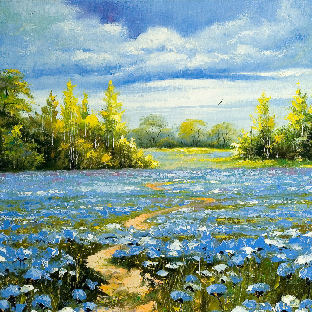 Синие цветы