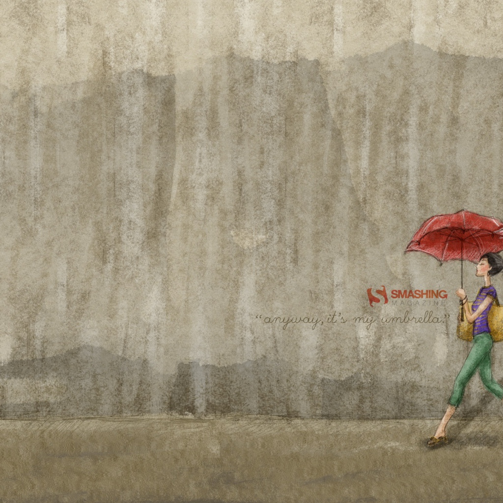 Девушка с зонтом