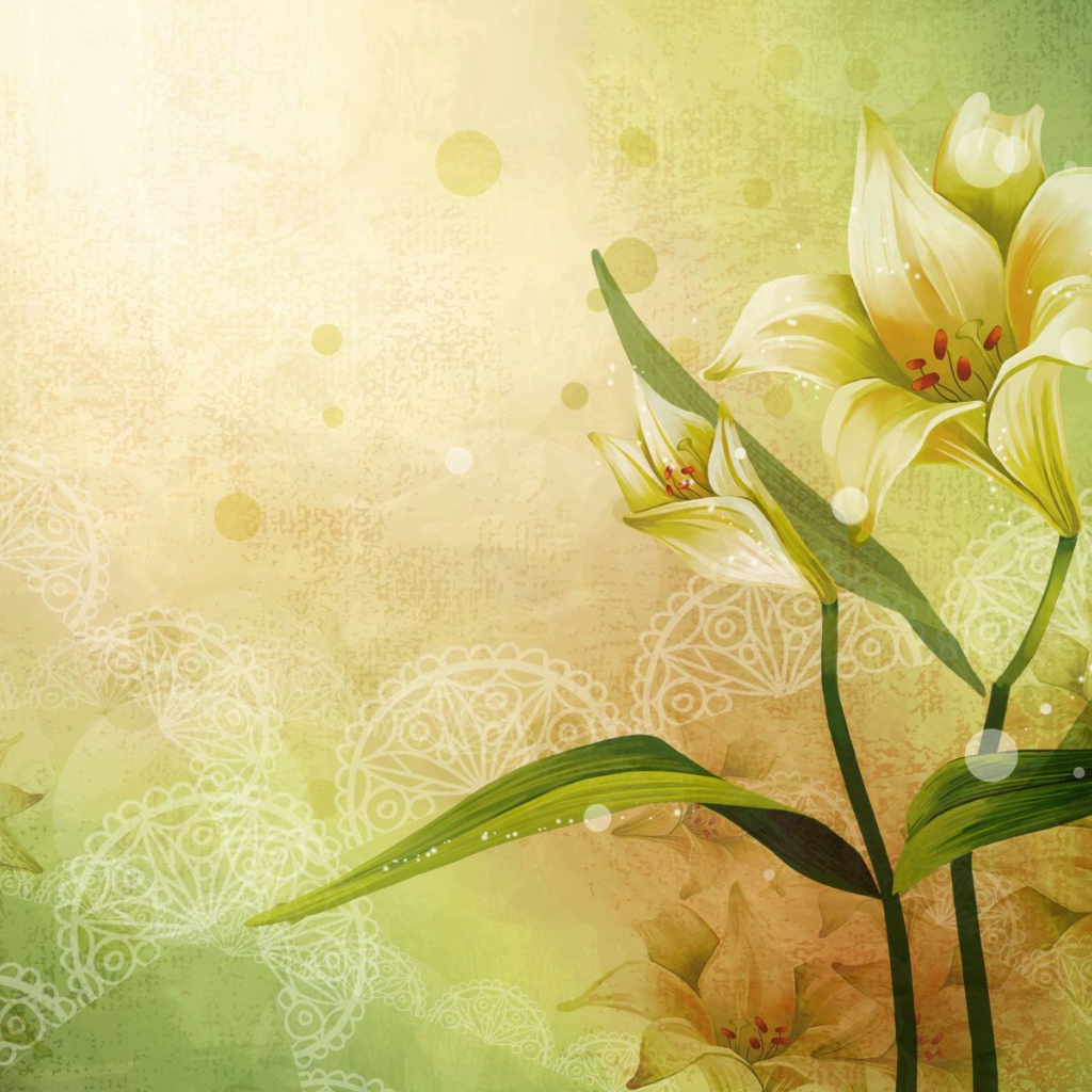 Рисованная лилия