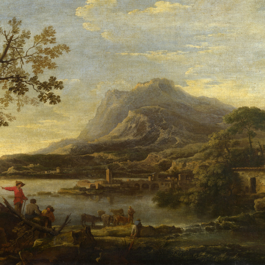 Живопись вид на гору