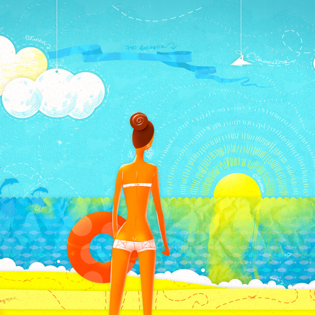 Девушка на пляже