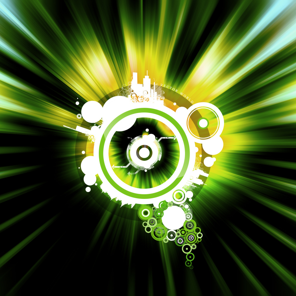 Зеленый векторный мир