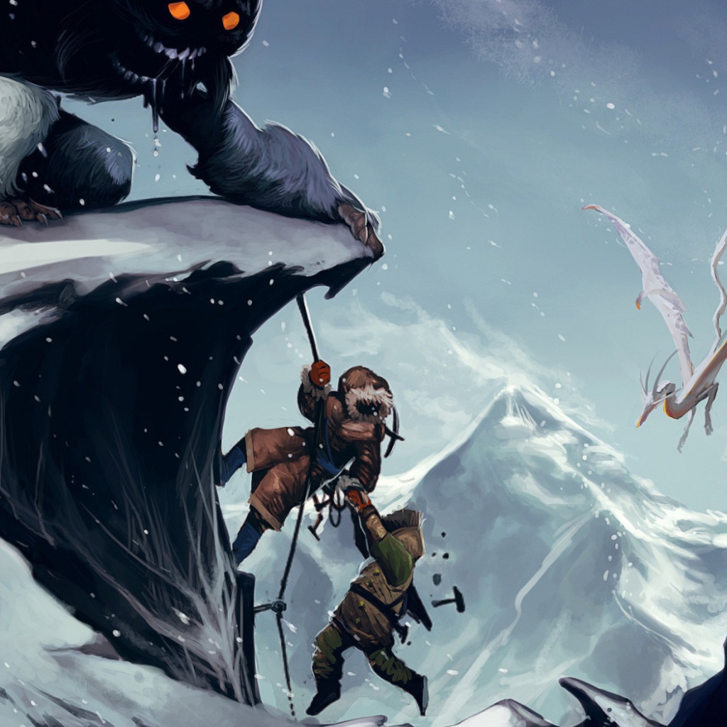 Снежный человек и альпинисты