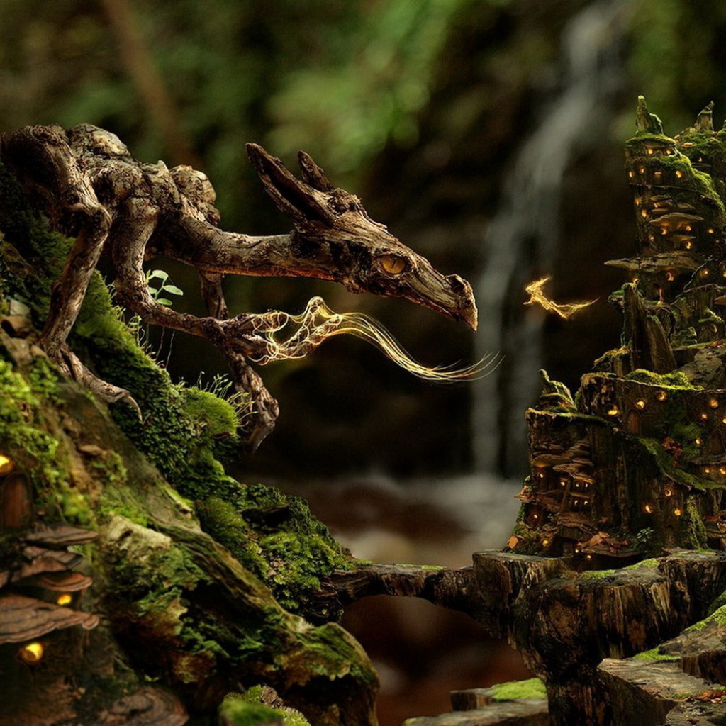 Дракон и лесная фея