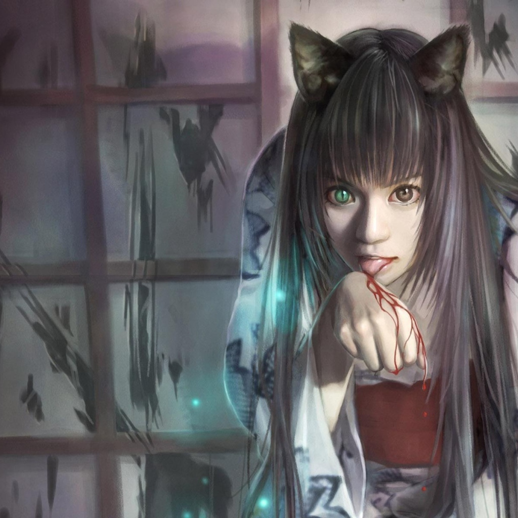 Поранившаяся киса