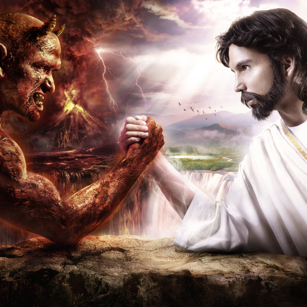 God against a devil