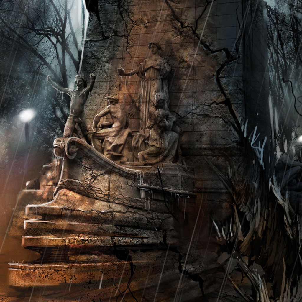 В темном саду