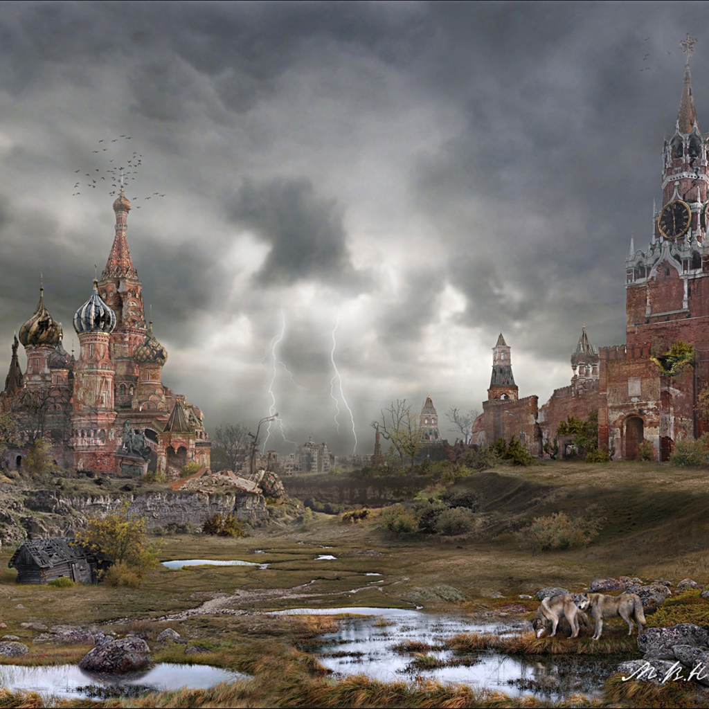 Москва после ядерной войны Осень