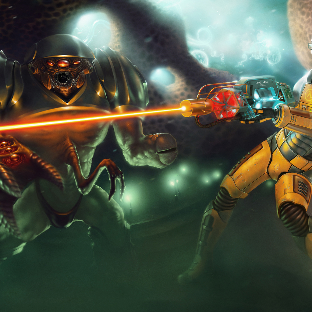 Халф Лайф. Огонь из бластера