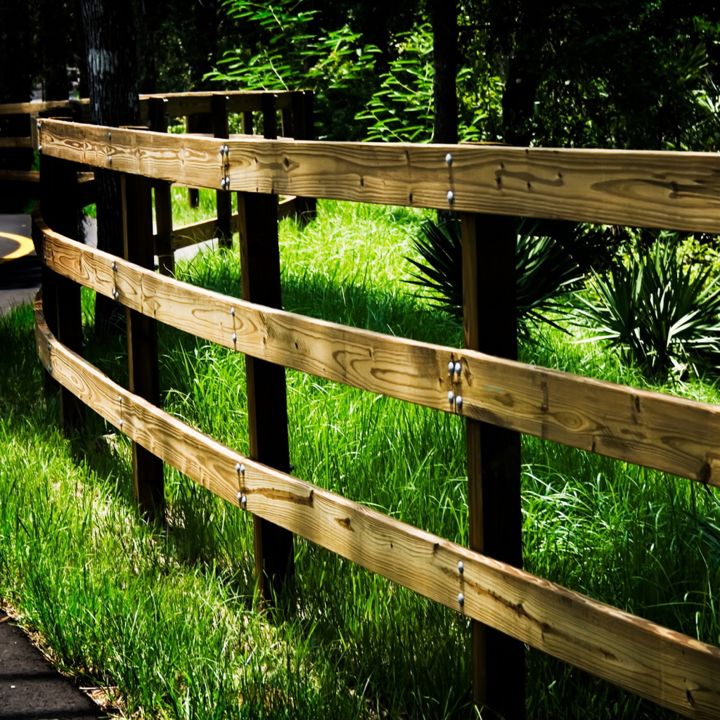 Забор вдоль дороги