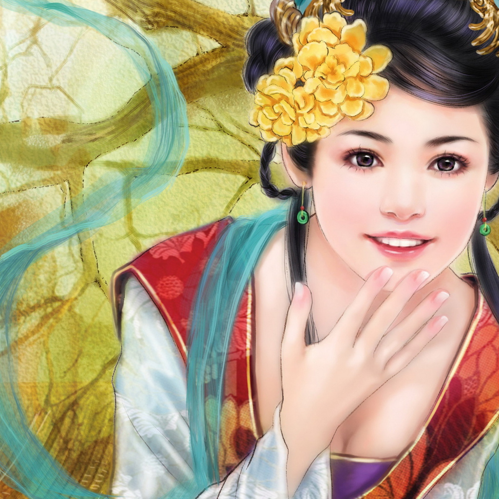 Девушка с цветком