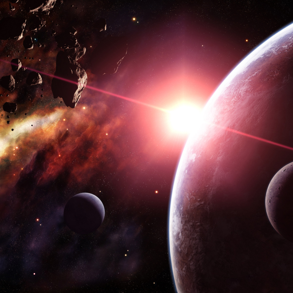 Астероиды и планета